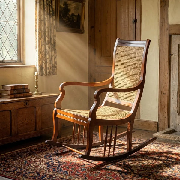Hendra Teakwood Rocking Chair with Cane