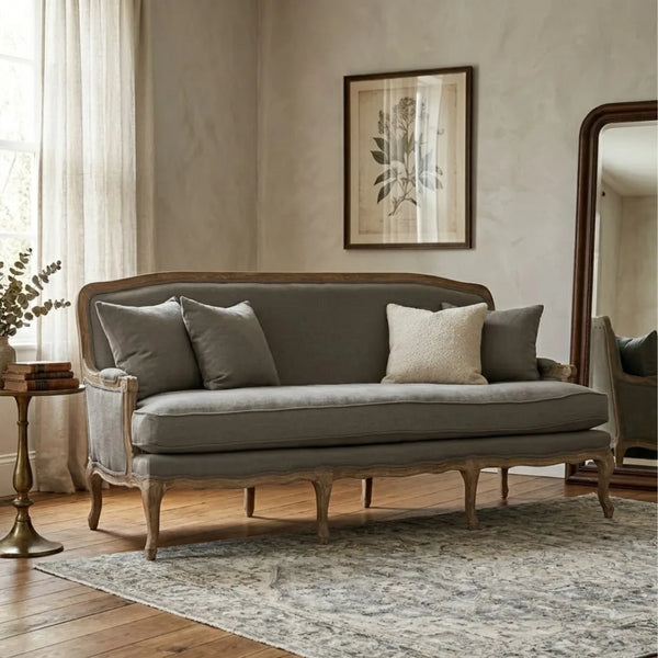 Heraklion Solid Wood 3 Seater Sofa 