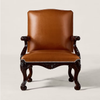 Herning Solid Wood & Leather armchair with armrests 