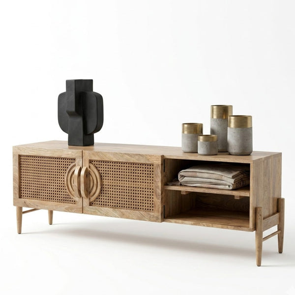 Hobart Rattan TV Unit - READY TO SHIP