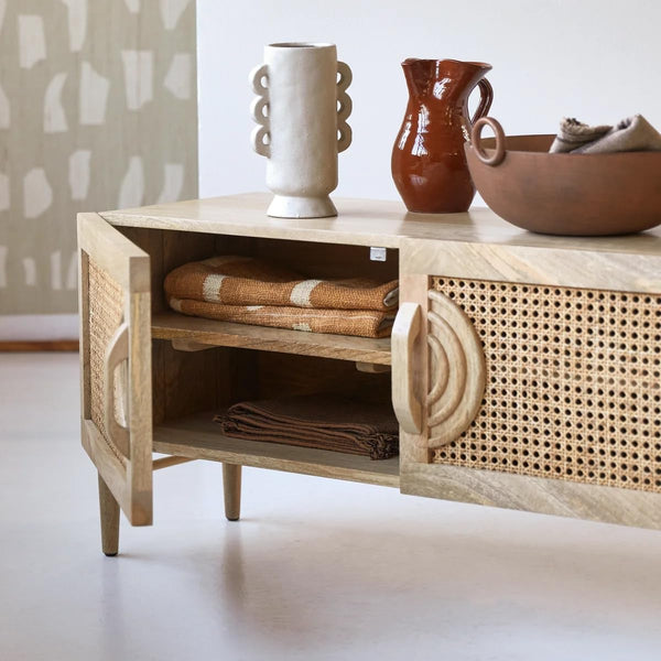 Hobart Rattan TV Unit - READY TO SHIP