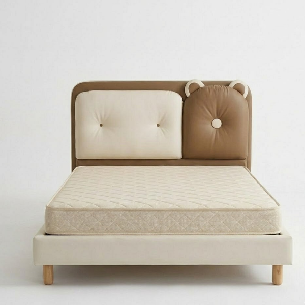 Honey Drop Leather Kids Soft Padded Bed