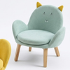 Children's chair with a cat design on a white background
