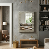 Honeycomb Wall Modern Mirror - Black Color