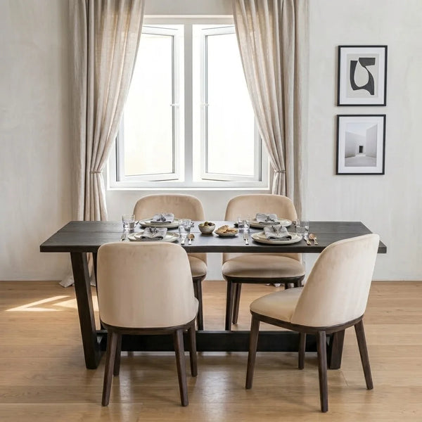 Huancayo Solid Wood Rectangular Dining Table Set - All Sizes