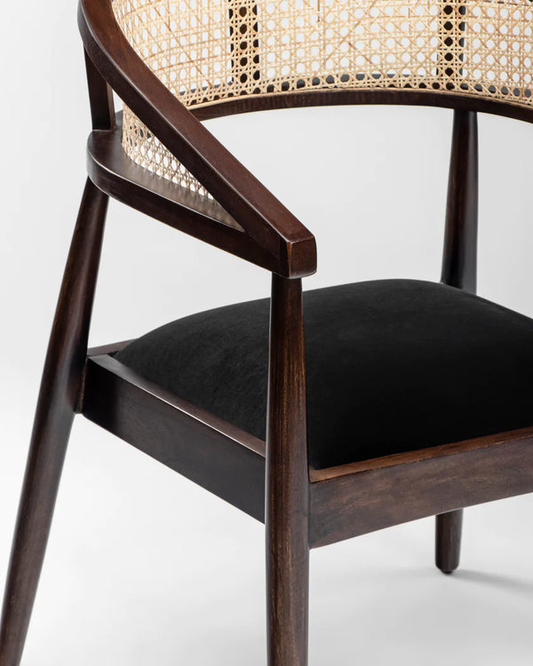 Modern Elizabeth Mango Solid Wood Arm Chair