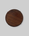 Sheesham Solid Wood Round Metal End Table