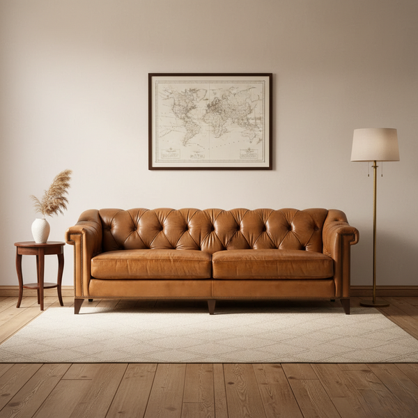 Indiana Leather 4 Seater Sofa