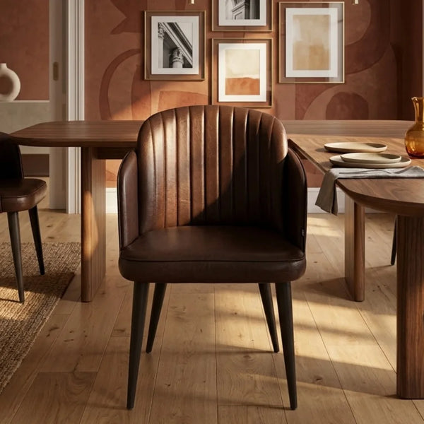 Innaloo Sheesham Wood & Leather Dining Chair