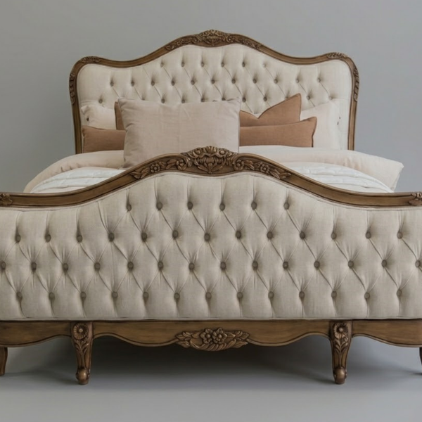 Iquitos Royal French Style Solid Wood Bed - All Sizes