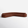 Itacoatiara Solid Wood Linen Sectional Sofa