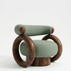 Itaugua Solid Wood & VelvetAccent Chair