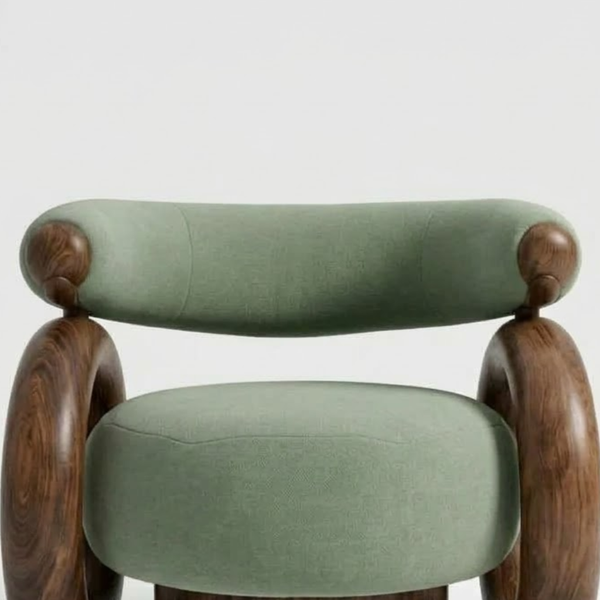 Itaugua Solid Wood & VelvetAccent Chair