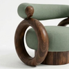 Itaugua Solid Wood & VelvetAccent Chair