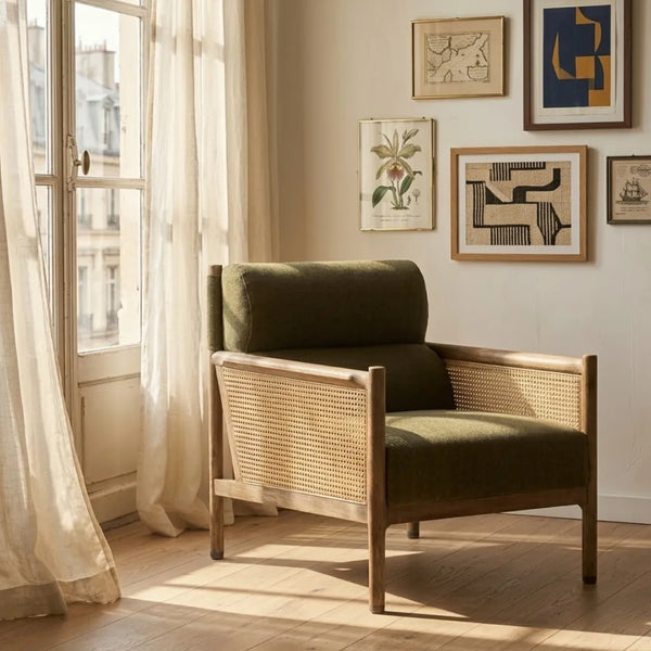 Jabiru Rattan Solid WoodArm Chair 