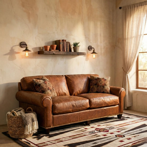 Jaipur 3 Seater Leather Sofa