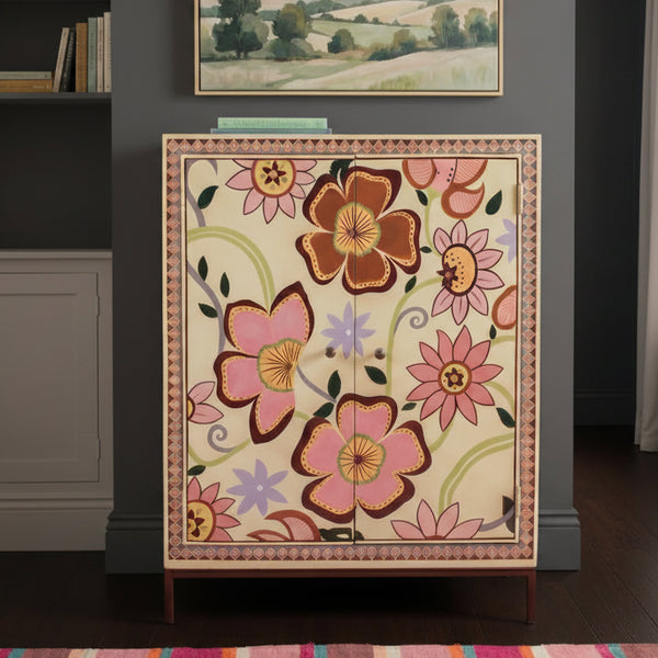 Jaipuri Hand Painted Cabinet