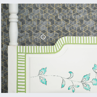 Jaipuri Hand Painted Solid Wood Poster Bed