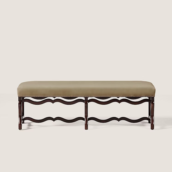 Joensuu Solid Wood Upholstered Bench