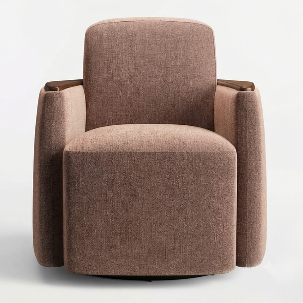 Joliet Solid Wood Swivel Accent Chair