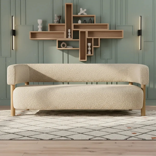 Kansas 3 Seater Boucle Fabric Sofa