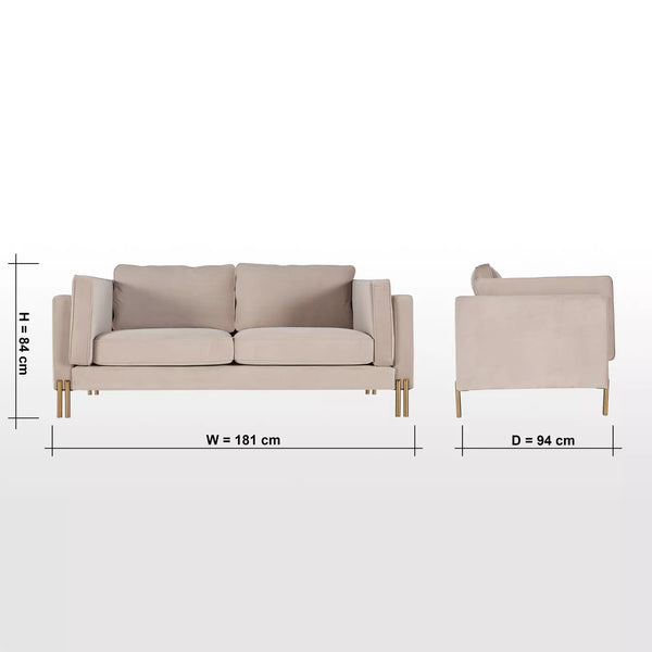 Kanso Solid Wood 2 Seater Sofa