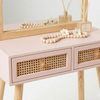 Kiki Cubby Solid Wood Rattan Kids Dresser