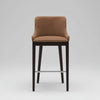 Kilbride High Upholstered Teakwood stool with back
