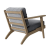 Kilmore Acacia Wood Upholstered Arm Chair