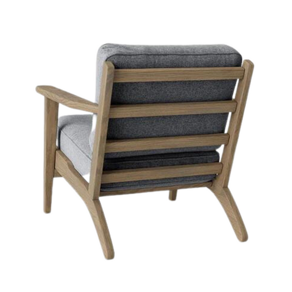 Kilmore Acacia Wood Upholstered Arm Chair