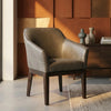 Kingaroy Solid Wood Leather Arm Chair