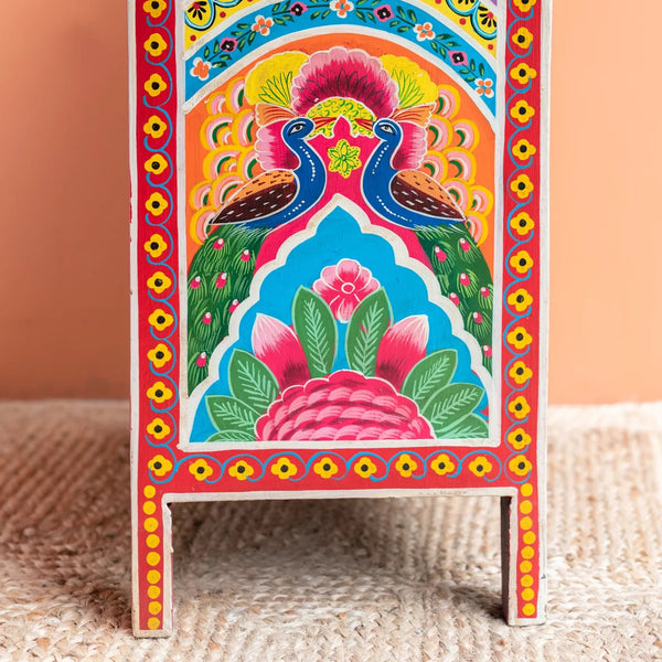 Kishangarh Mango Wood Hand Painted Bedside Cabinet