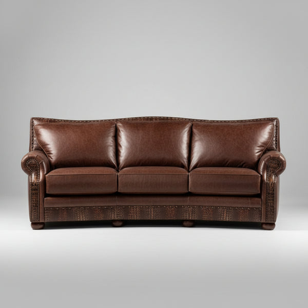 Kyiv Curved Leather Sofa