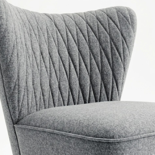 Ladybrand Solid Sheesham Wood and Fabric Accent Chair
