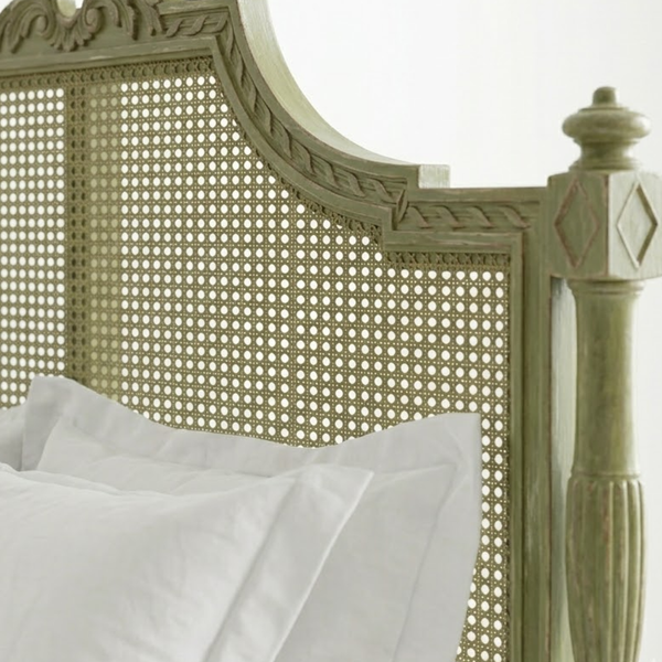 Ladysmith Solid Wood Rattan Bed -All Sizes