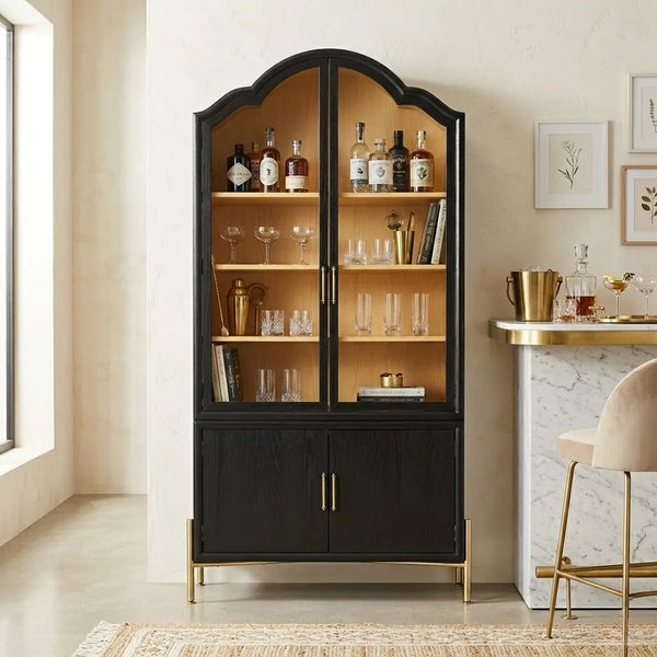 Lakewood Solid Wood Bar Cabinet 