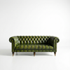 Lamar Chesterfield 3- Seater Leather Sofa