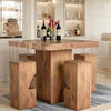 Lampeter Solid Wood Bar Table with Stool ( 4 Stool )