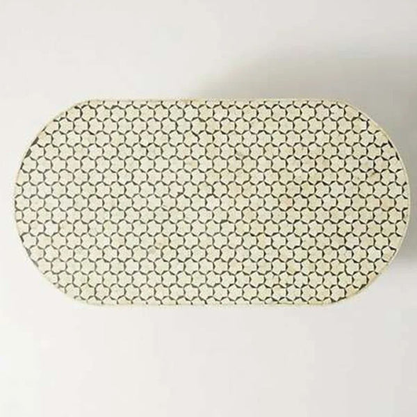 LaramieBone Inlay Oval Coffee Table