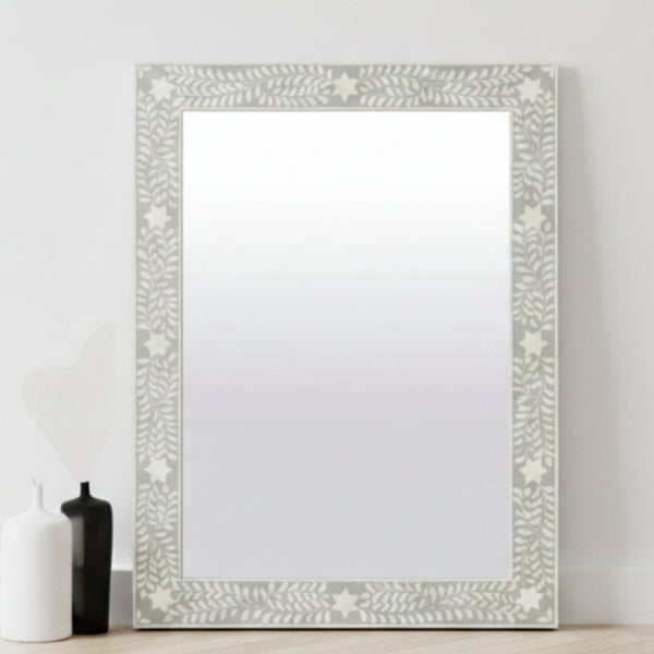 Rectangular Large Floral Wall Mirror Decor | Living Room Decor