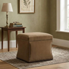 Larissa Solid Wood Fabric Ottoman With Storage