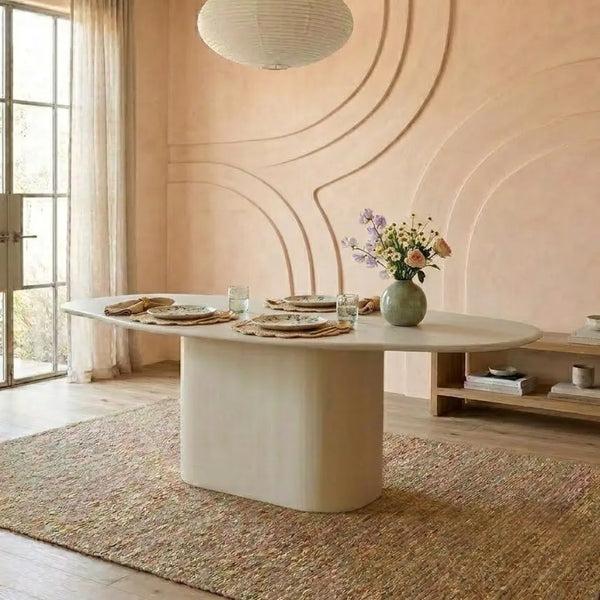 Leicester Concrete Effect Wood Dining Table 