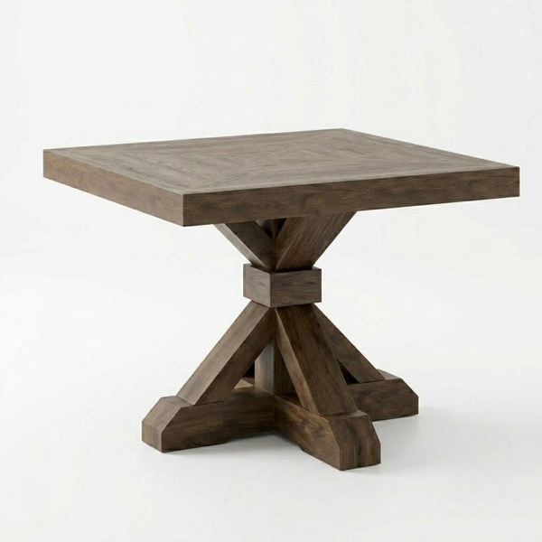 Leiden Solid Wood Square Dining Table