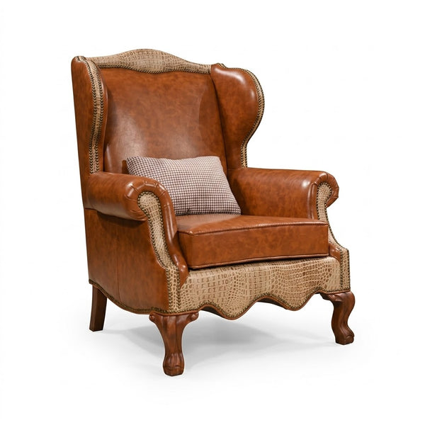 Lelydorp Solid Wood Leather 1 Seater Sofa 