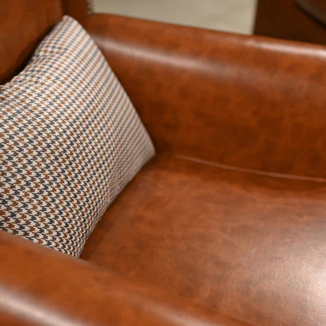 Lelydorp Solid Wood Leather 1 Seater Sofa