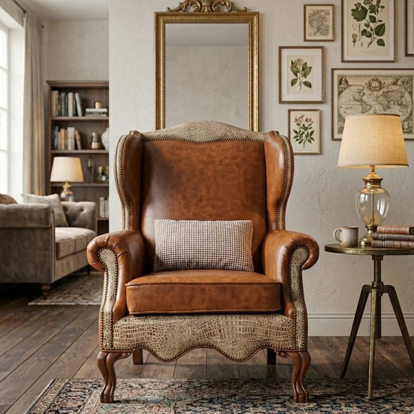 Lelydorp Solid Wood Leather 1 Seater Sofa 