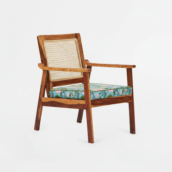 Leonora Rattan Sheesham Wood Armchair