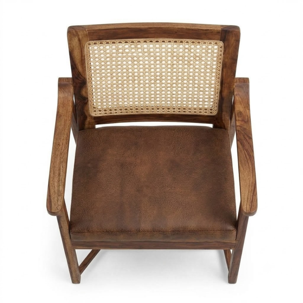 Leonora Rattan Solid Wood Armchair