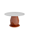 Leticia Solid Wood & Marble Round Dining Table Set