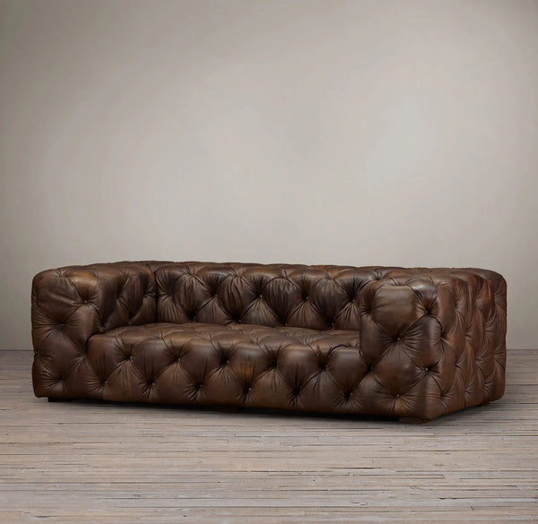 Lidah Chesterfield 3 Seater Leather Sofa